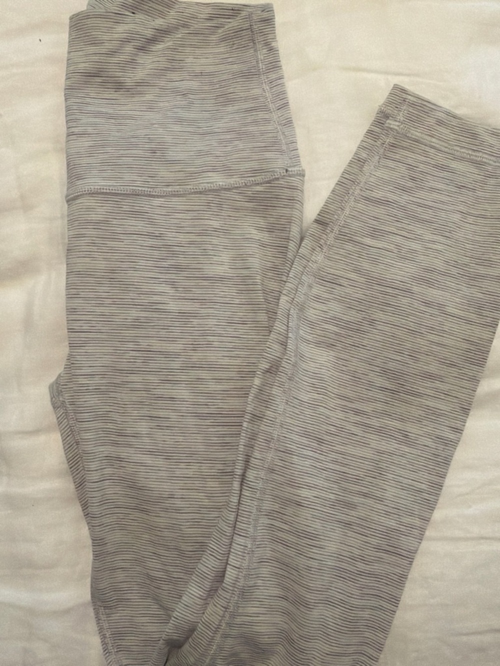 lululemon athletica Gray Striped Leggings